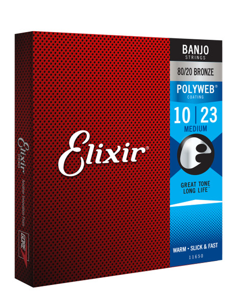 Elixir Polyweb Banjo 80/20 Bronze Medium 10-23