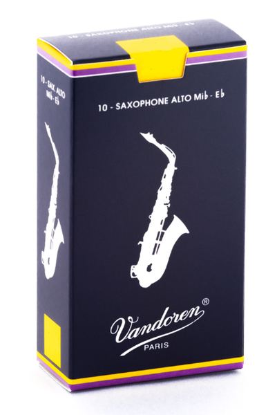 Vandoren Traditional Alto Saxophone Reeds Strength 1.5 - 10 Box