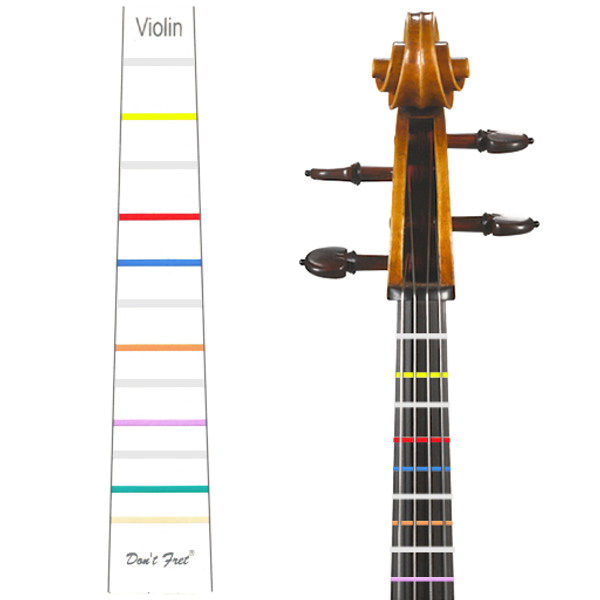 Don't Fret Violin Finger Placement Stickers 1/2 Size