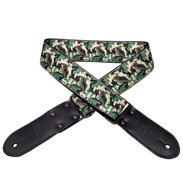 DSL JAC20 Jacquard Weaving Guitar Strap - Green Camo