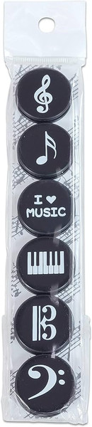 Music Notes Magnets - 6 Pack