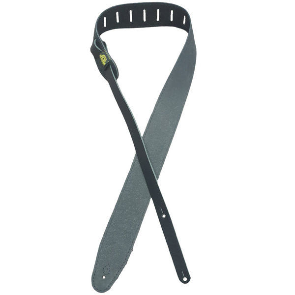 Colonial Leather Sueded Black Relic Soft Leather Guitar Strap