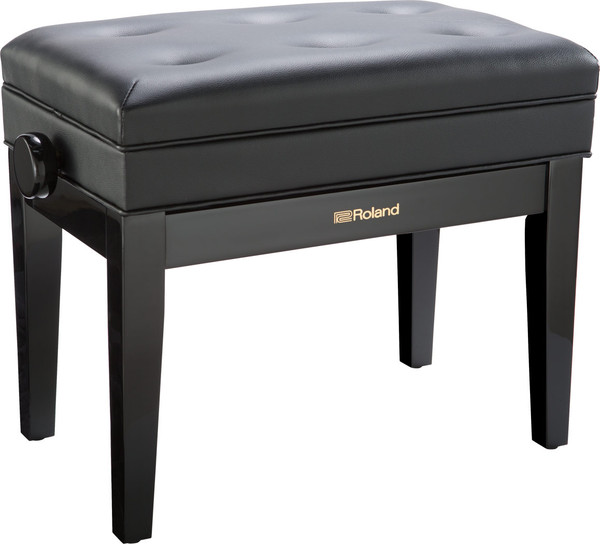 RPB-400 Piano Bench w/ Cushioned + Storage - Polished Ebony