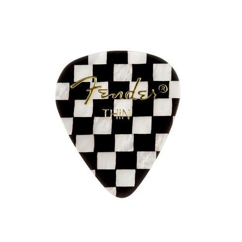 Fender Checker graphic thin guitar picks 12-pack