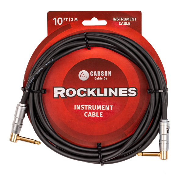 CABLE 10' BLACK RUBBER DOUBLE R/ANGLE Carson