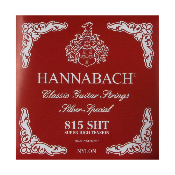 Hannabach Classical Guitar String Set “Silver Special” (815) Red, super high.