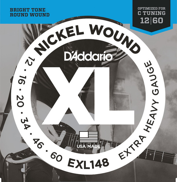 D'Addario EXL148 Nickel Wound Electric Guitar Strings Extra-Heavy 12-60