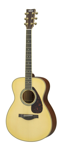 Yamaha L16 LS concert acoustic guitar front view natural finish