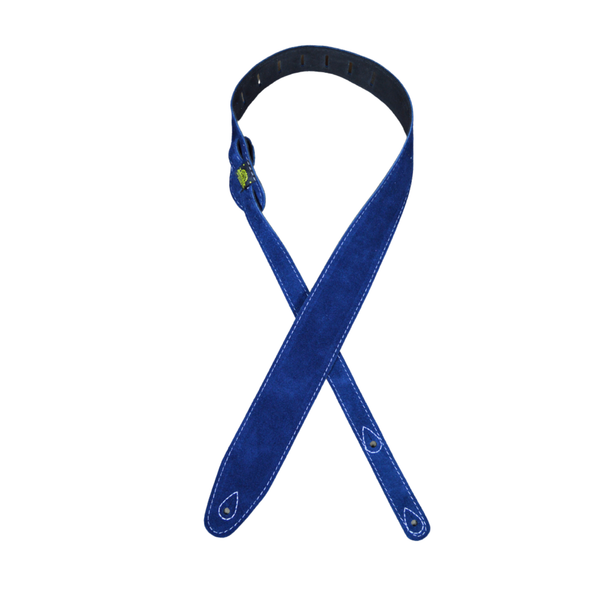 Colonial Leather Blue Double Suede Guitar Strap DSS-BLUE