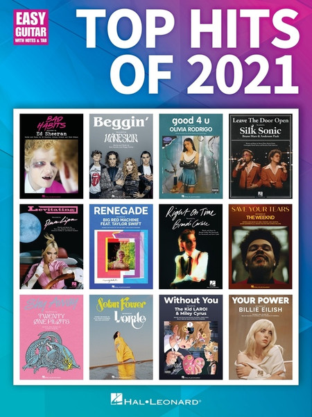 Top Hits of 2021 Easy Guitar with Notes & TAB