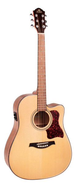 Gilman GD10CENG Dreadnought Acoustic-Electric Guitar w/ Cutaway - Natural Gloss Finish