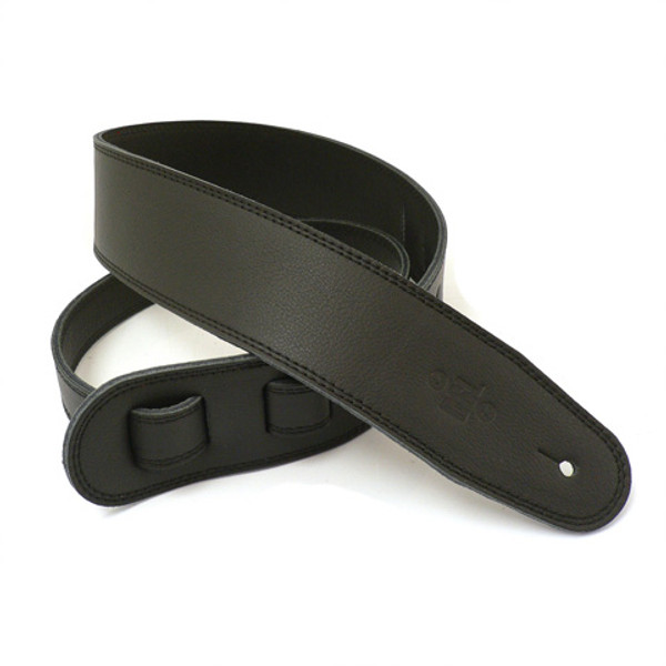 GLG25-BLACK Premium Leather Triple Garment Guitar Strap - Black DSL STRAPS