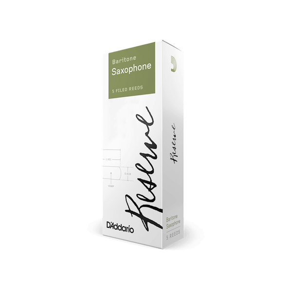 D'Addario Reserve Baritone Saxophone Reeds Strength 3.0 - 5 Box