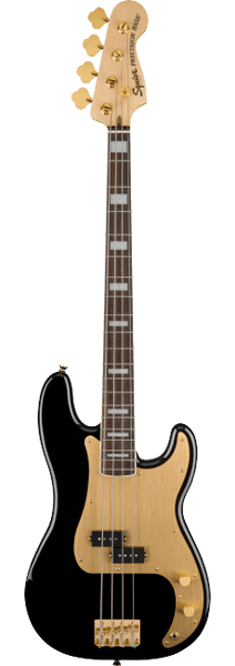 Squier by Fender 40th Anniversary Precision Bass Gold Anodized Pickguard - Black
