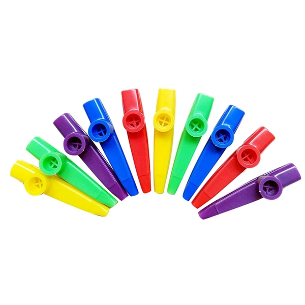 Plastic kazoo in assorted bright colours