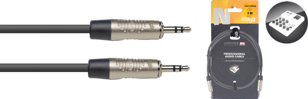 Stagg Professional Audio Cable Mini Jack 2m (NAC2MPSR)
