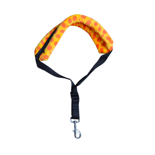 Colonial Leather Yellow Dot Faux Fur Saxophone Neck Strap