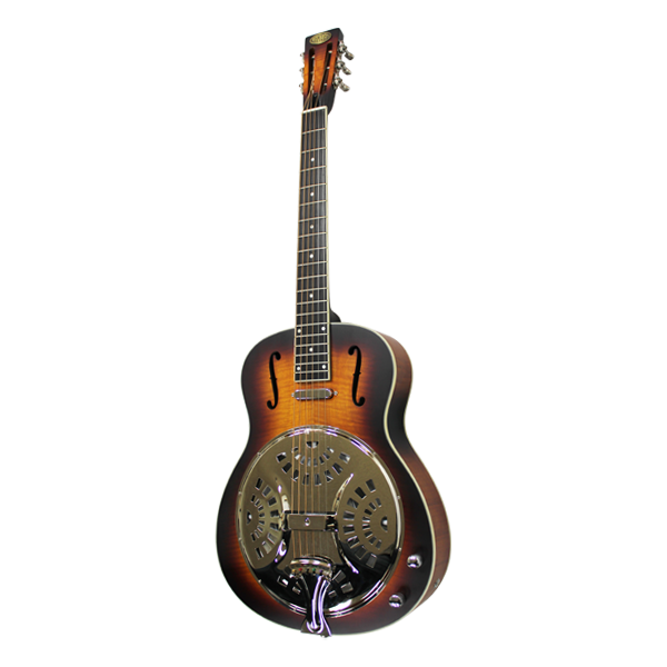 Resonator Flamed Maple Body in Sunburst  with Pickup