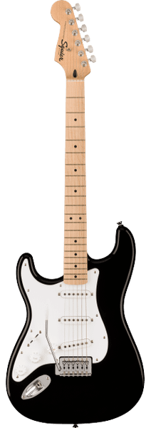 Left-handed Squier Sonic Stratocaster electric guitar in black