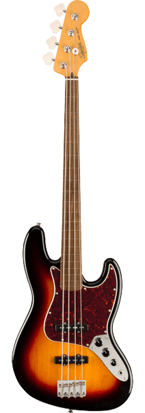 Squier Classic Vibe 60s Fretless Jazz Bass - 3-Colour Sunburst