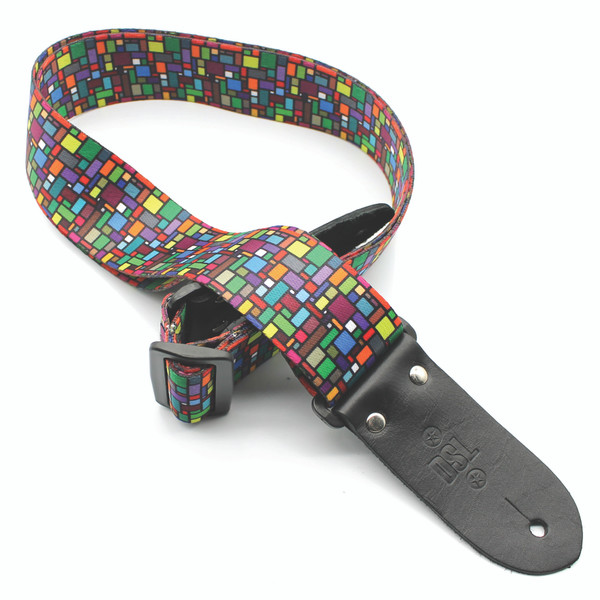 DSL Woven Cotton Guitar Strap - Square Mixed Print DSL Woven Cotton Guitar Strap - Square Mixed Print
