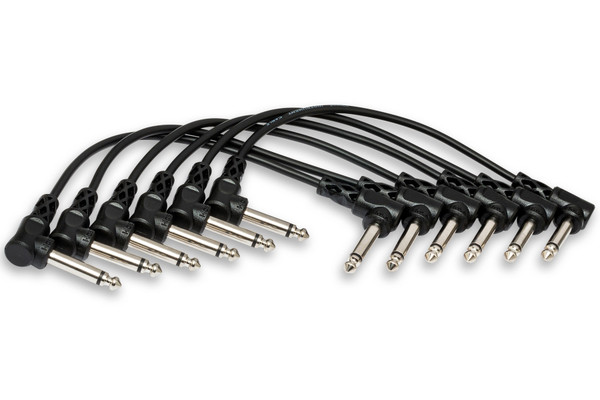 HOSA CFS-606 Guitar Patch Cable 6'' - Right Angle to Same (6 Pack)