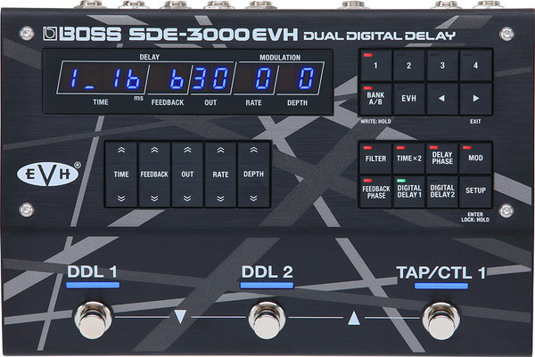 BOSS x EVH SDE-3000EVH Dual Digital Delay Pedal Front