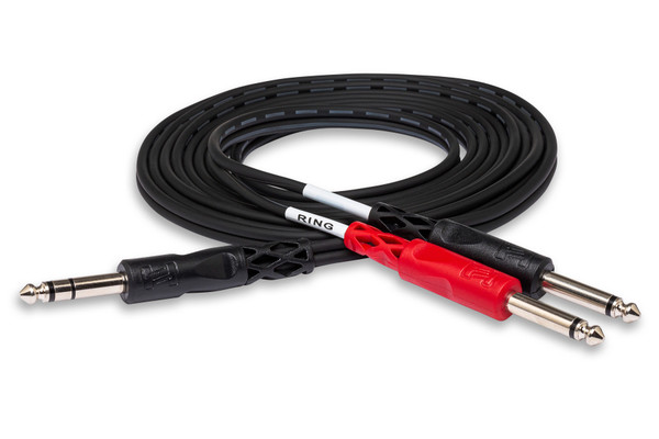 HOSA STP201 Insert Cable 1/4 in TRS to Dual 1/4 in TS 1m