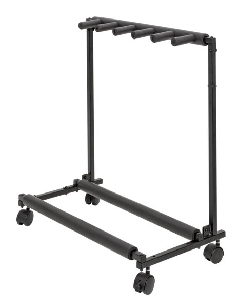 GS807W Multi 7 Guitar Stand w/ Wheels - Black Xtreme