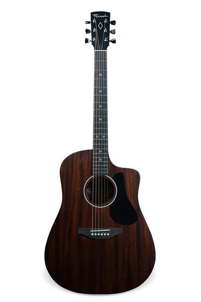 Fenech Delta Blues D78 w/ Cutaway Dreadnought Acoustic Guitar - Bourbon Stained Mahogany