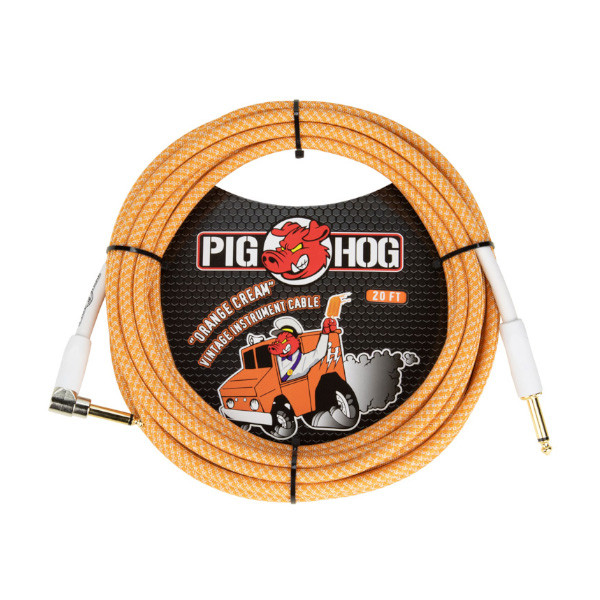 Pig Hog PCH2020CR Instrument Cable 20ft - Orange Creme Pig Hog PCH2020CR Instrument Cable 20ft - Orange Creme