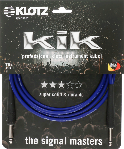 Guitar Lead Professional 20' (6m) Kik-Blue : Klotz