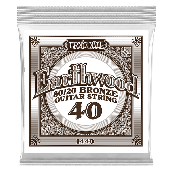 Ernie Ball .040 Earthwood 80/20 Bronze Acoustic Guitar Single String