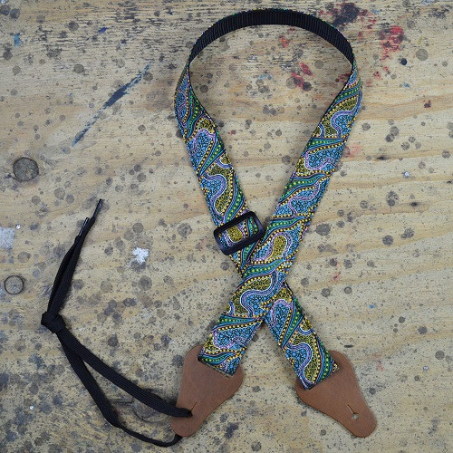 UKULELE STRAP - ABORIGINAL WOMEN WATER Colonial Leather