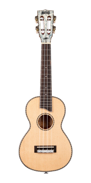 Mahalo Pearl Series Concert Ukulele - Natural Front