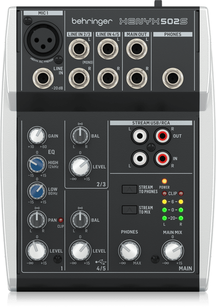 Behringer XENYX 502S Controls