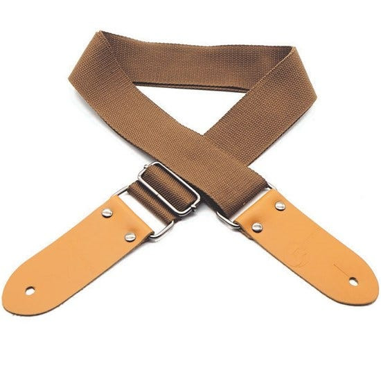 GUITAR STRAP TAN PLEATHER DSL STRAPS