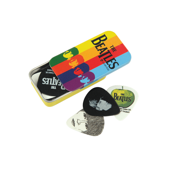 The Beatles Pick Tin Stripes - Medium Gauge .70mm - 15 Pack Tin & Picks