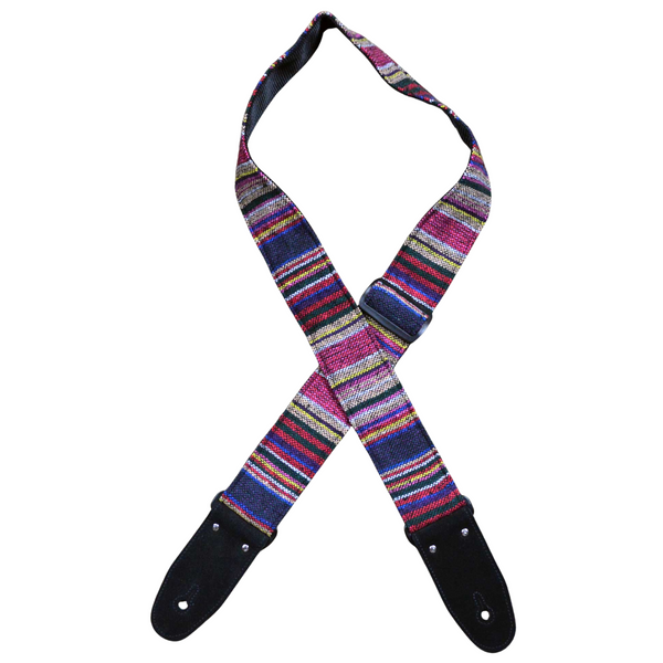 Colonial Leather Rasta Rag Ukulele Strap - Red