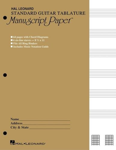 Hal Leonard Guitar Tablature Manuscript Paper - Standard