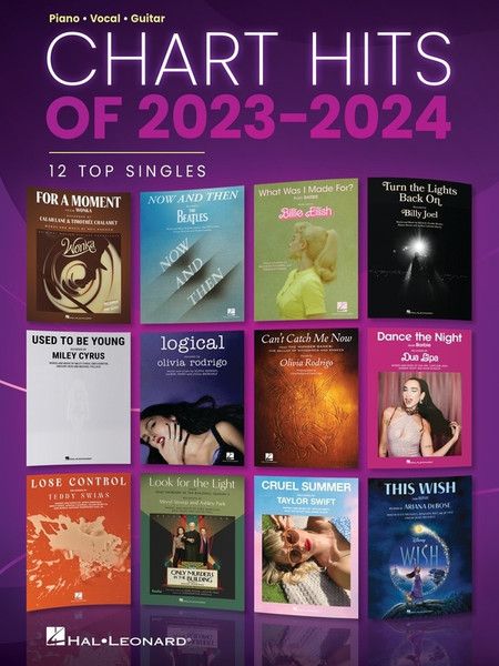 Chart Hits of 2023-2024 Piano Vocal Guitar Cover