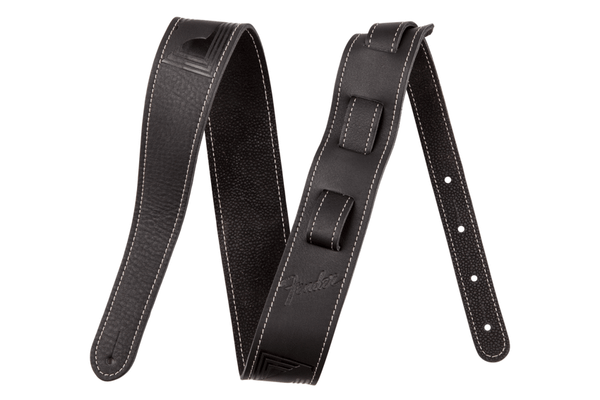 Fender Monogrammed Leather Guitar Strap - Black