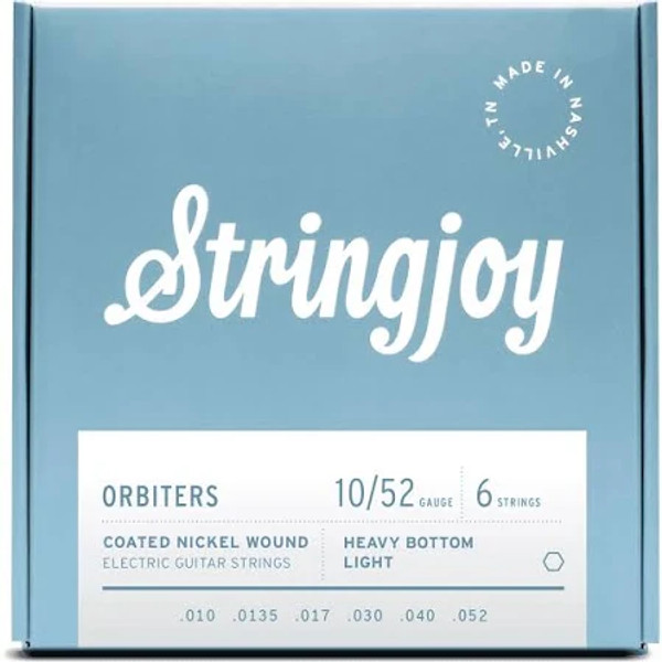 Stringjoy Orbiters Balanced Light Gauge Coated Nickel Wound Electric Guitar Strings 10-52