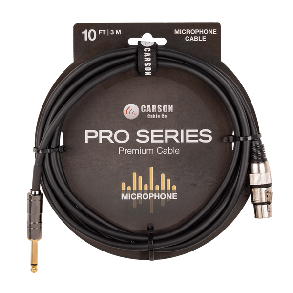 Carson Pro Series CAM10H Mono Jack to XLRF Mic Cable