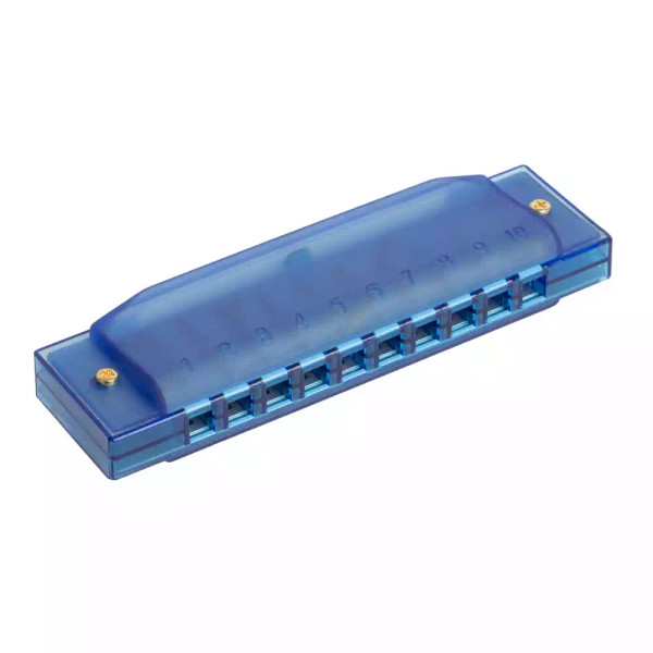 The Bryden Transparent 10-Hole Harmonica in Pink is the perfect instrument for kids