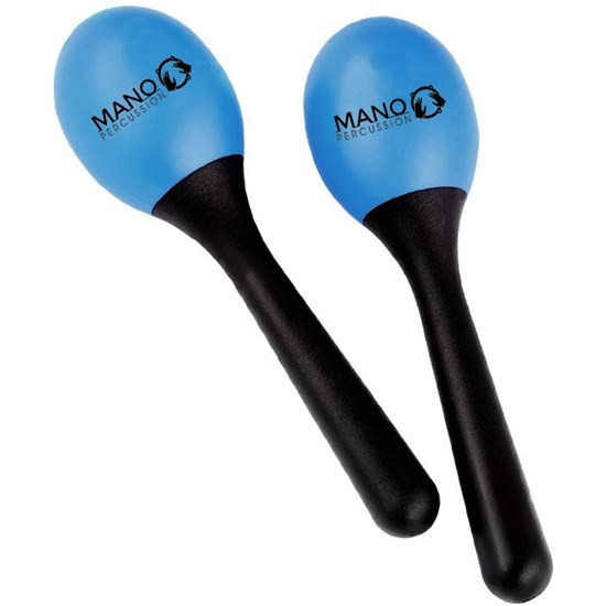 Mano Percussion 5" Egg Maracas with Handle - Blue