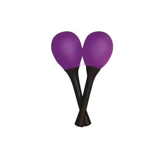 Mano Percussion 5" Egg Maracas with Handle - Purple