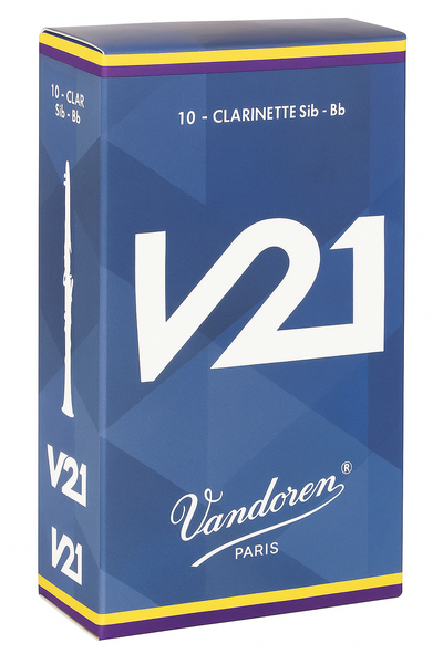 Vandoren V21 Clarinet Reeds – Strength 3.5+ (Box of 10)