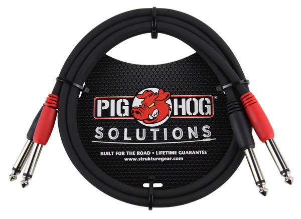 Pig Hog 3ft 1/4"-1/4" Dual Cable