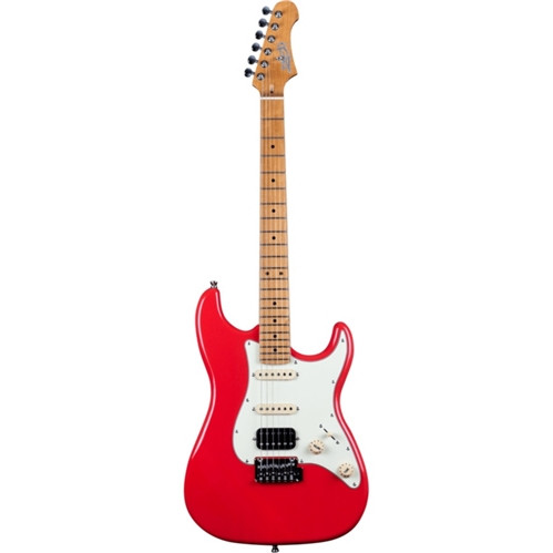 Jet JS-400-CRD HSS Electric Guitar Roasted Maple Neck (Coral Red)